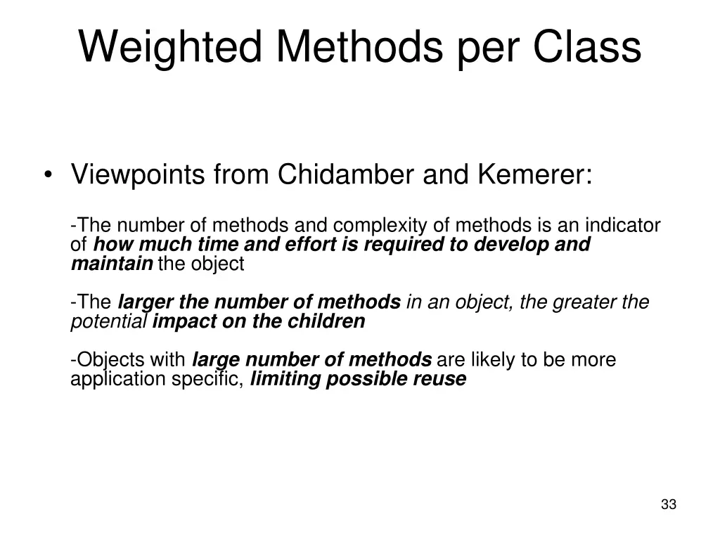 weighted methods per class