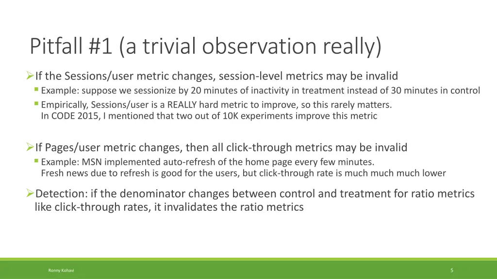 pitfall 1 a trivial observation really
