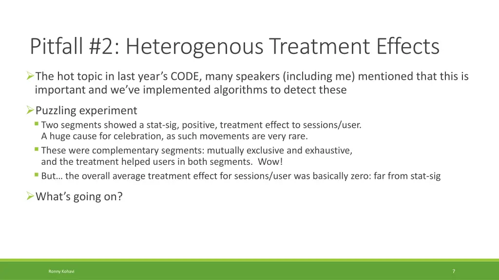 pitfall 2 heterogenous treatment effects