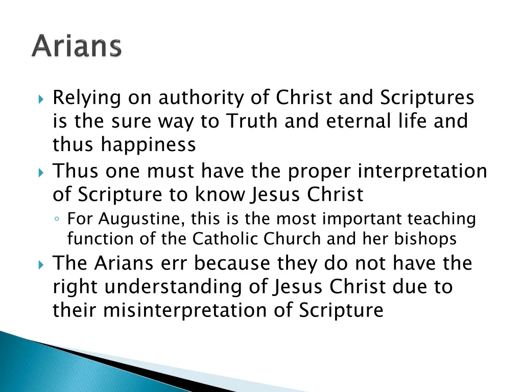 relying on authority of christ and scriptures