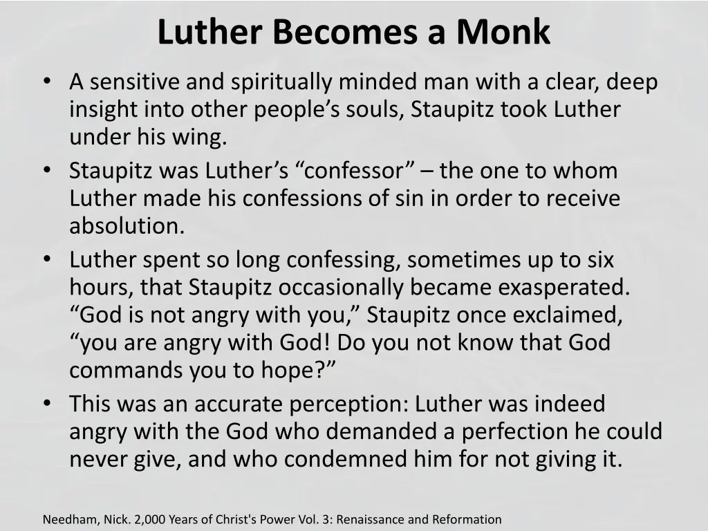 luther becomes a monk a sensitive and spiritually