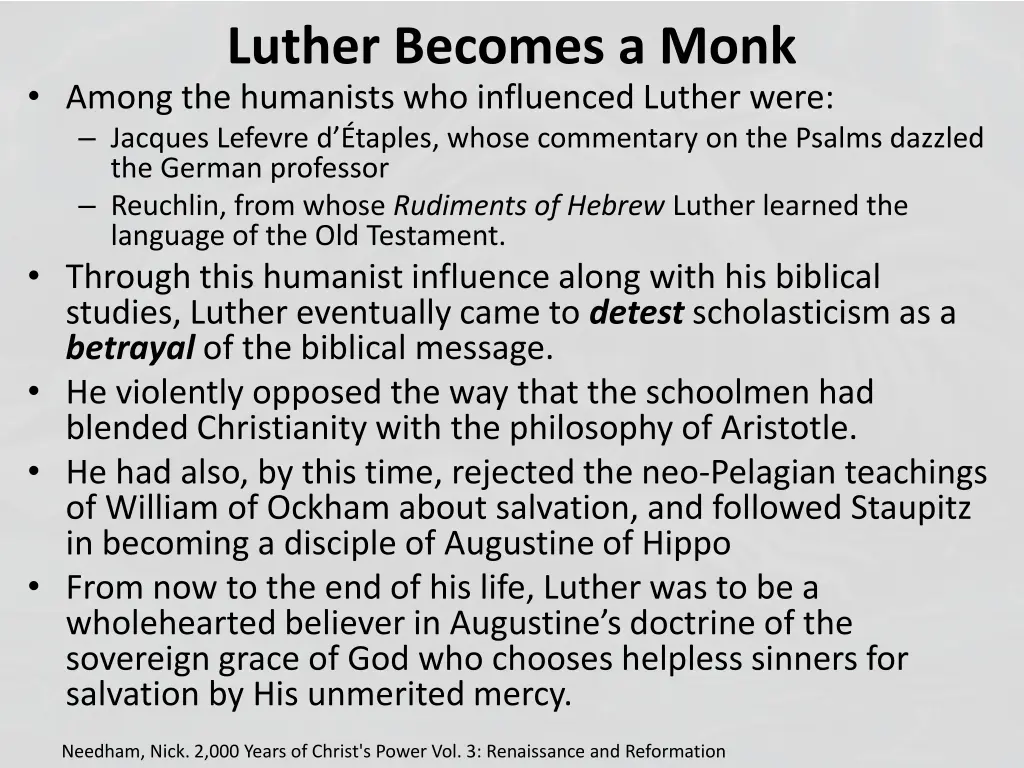 luther becomes a monk among the humanists