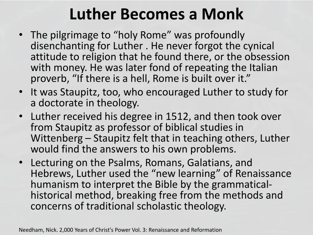 luther becomes a monk the pilgrimage to holy rome