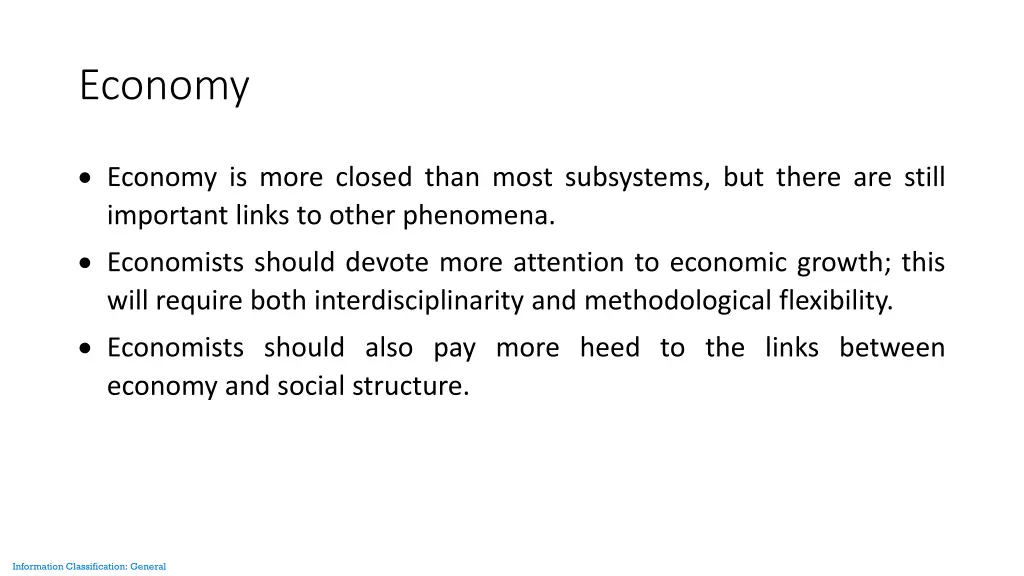 economy