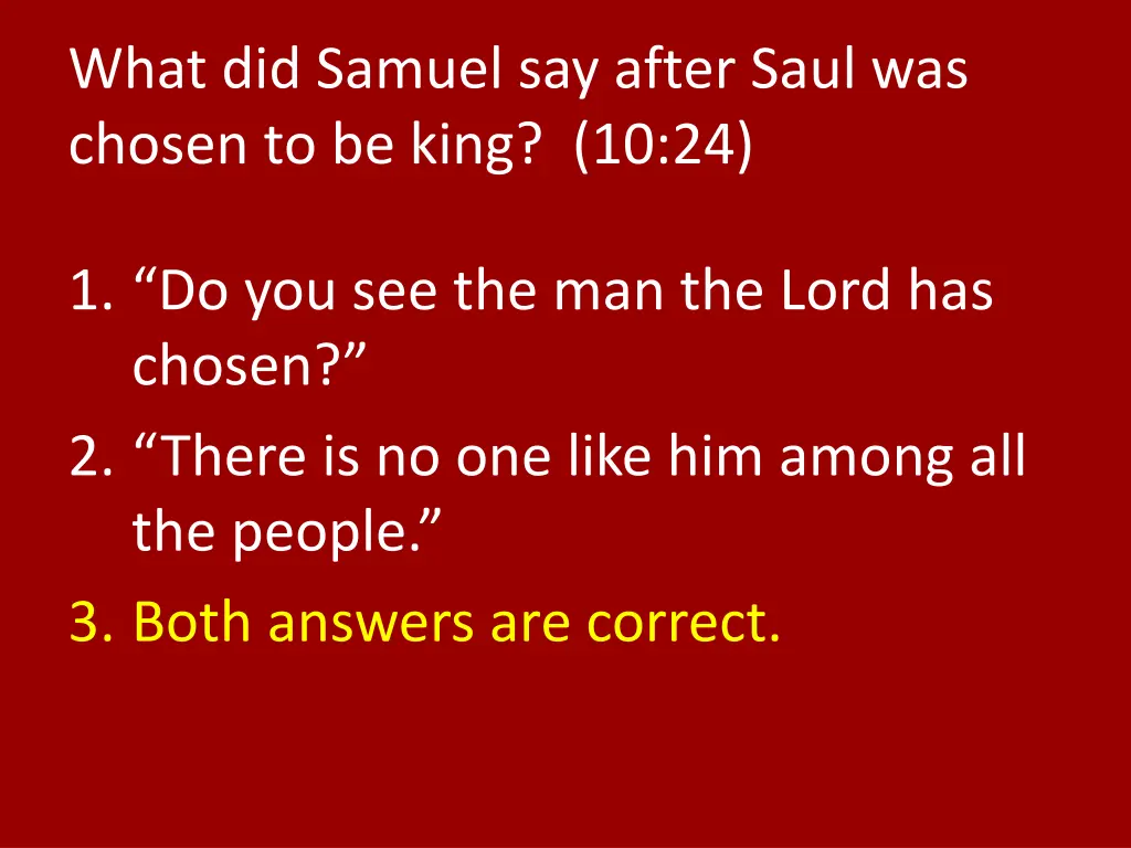what did samuel say after saul was chosen 1