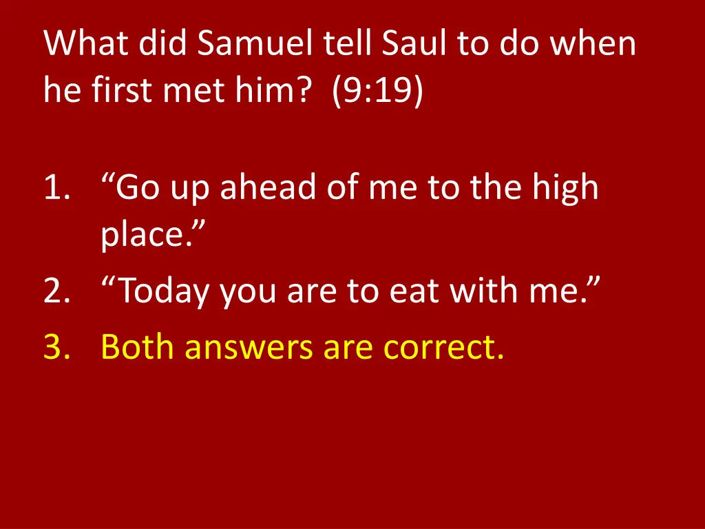 what did samuel tell saul to do when he first 1