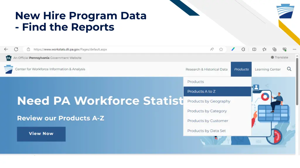 new hire program data find the reports