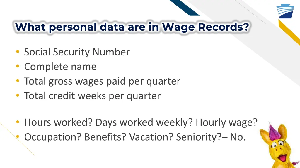 what personal data are in wage records