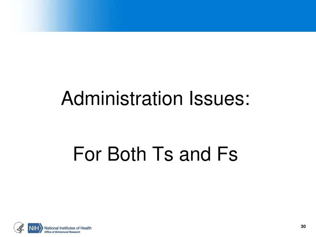 administration issues