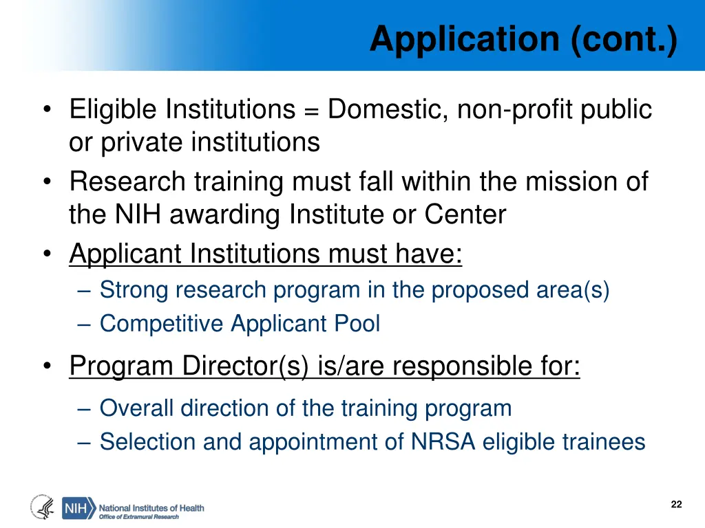 application cont