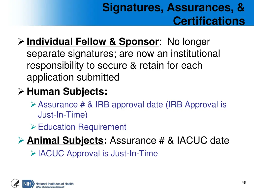 signatures assurances certifications