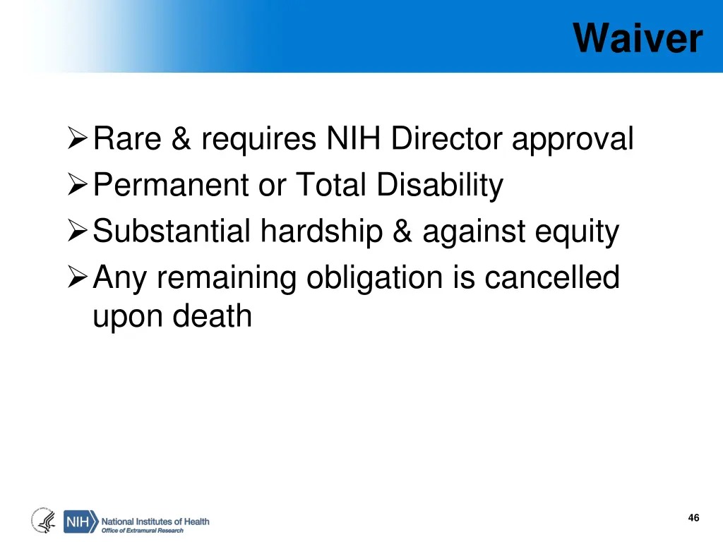 waiver