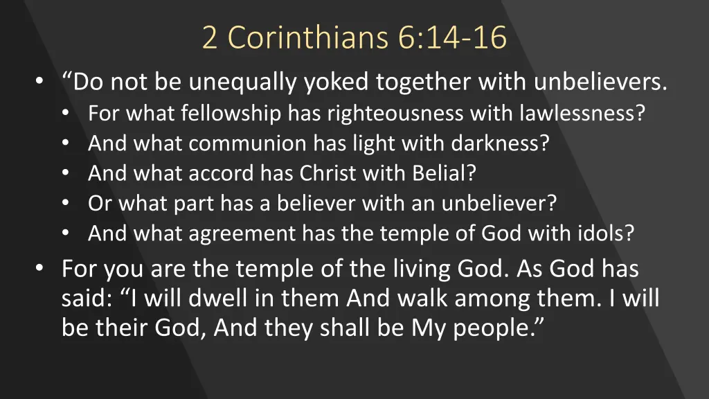 2 corinthians 6 14 16