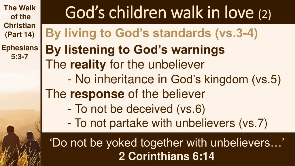 the walk of the christian part 14 12