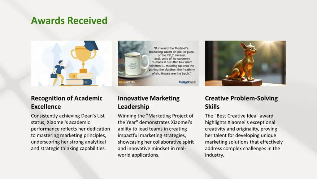 awards received