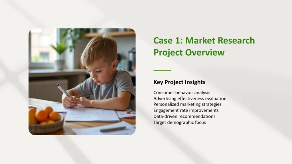 case 1 market research project overview