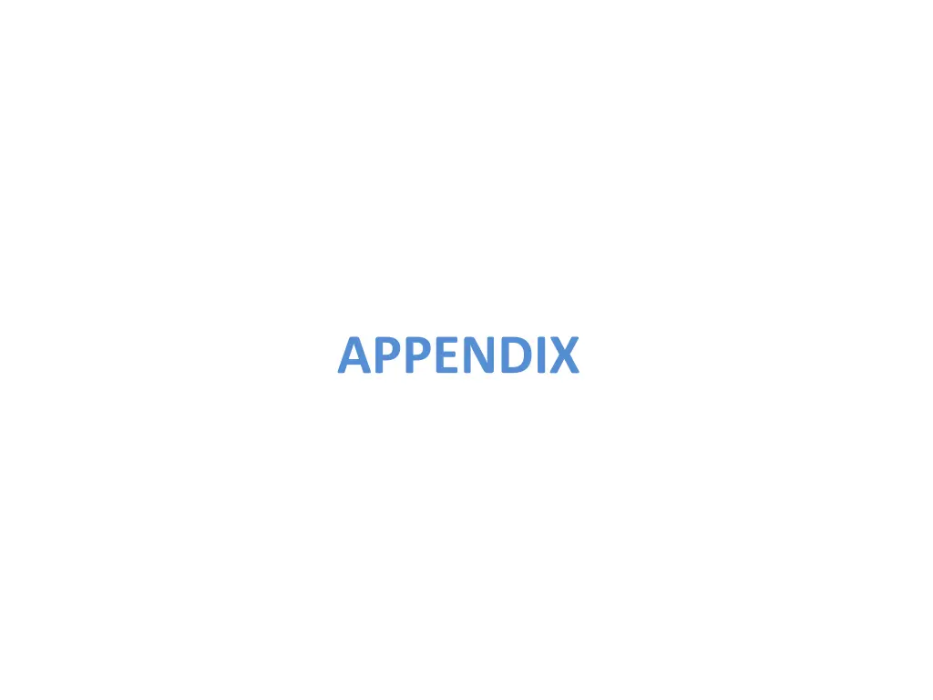 appendix