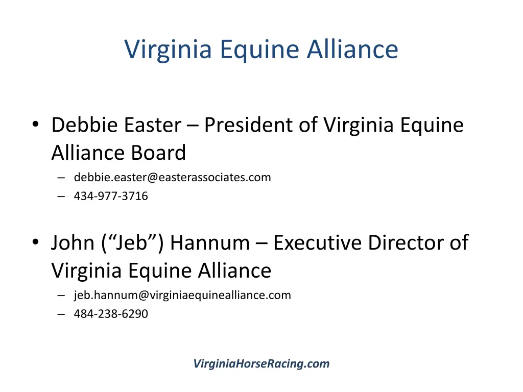 virginia equine alliance