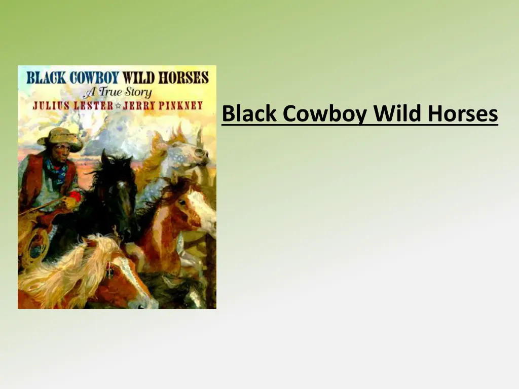 black cowboy wild horses