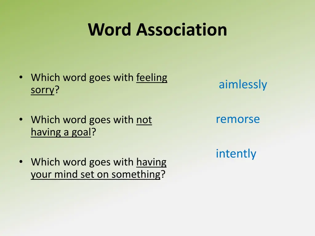 word association