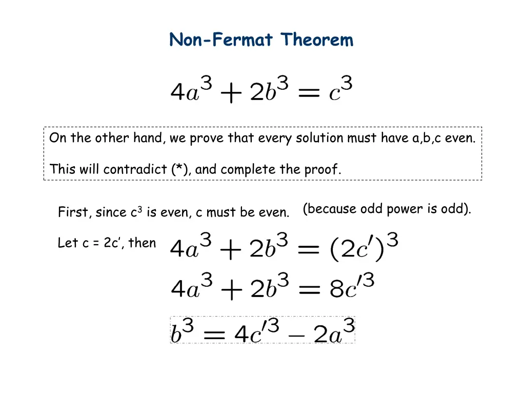 non fermat theorem 2