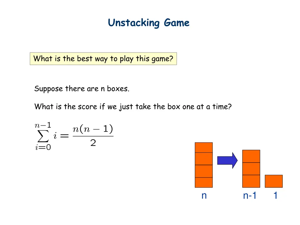 unstacking game 1