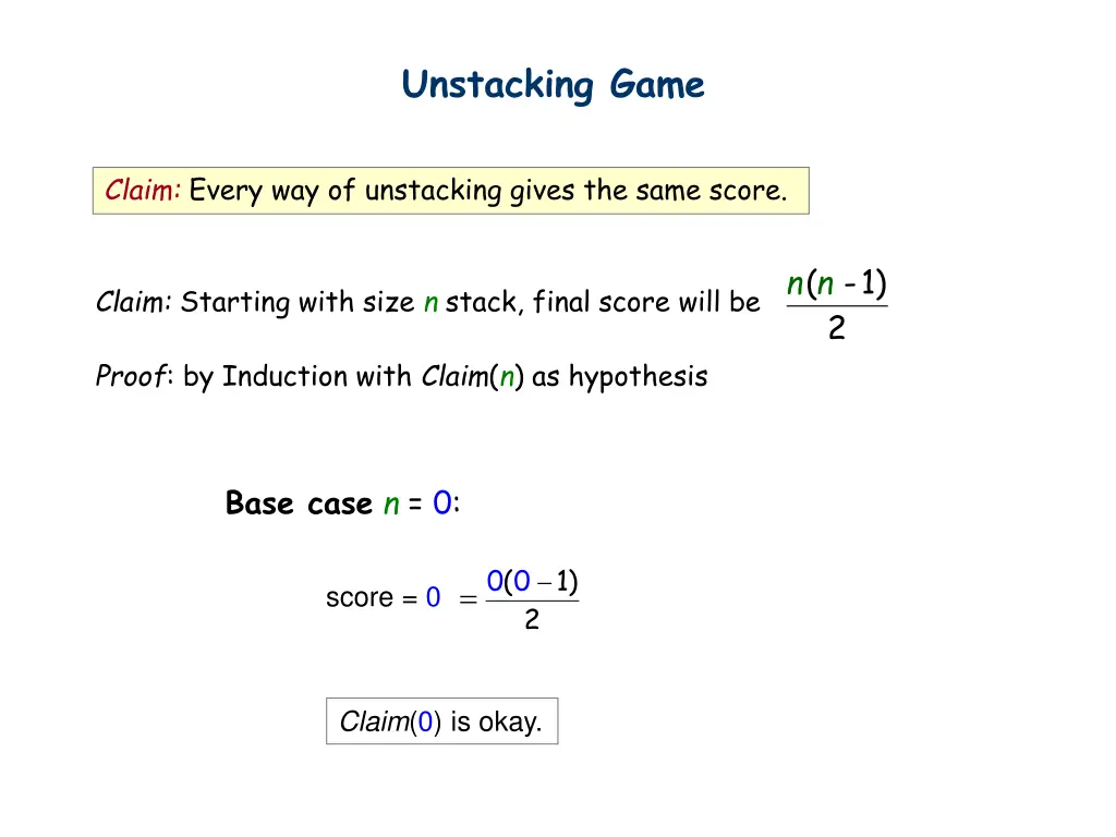 unstacking game 3
