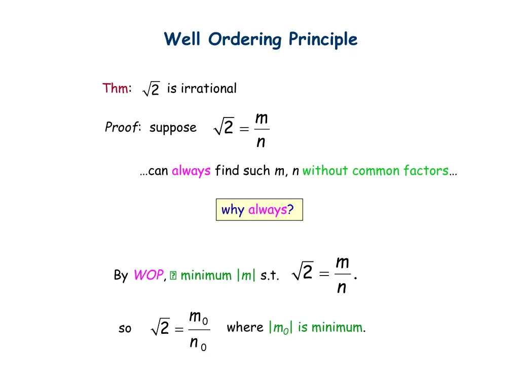 well ordering principle 1