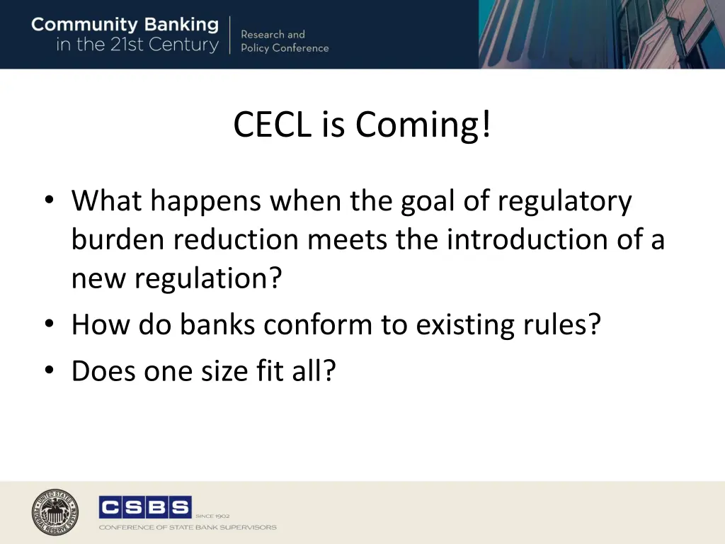 cecl is coming