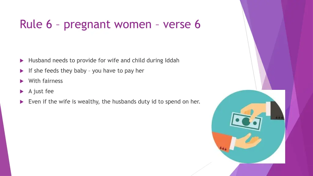 rule 6 pregnant women verse 6