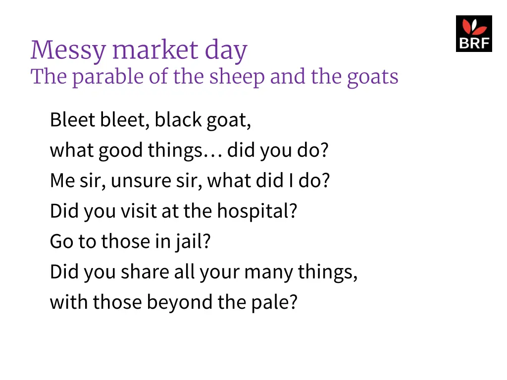 messy market day the parable of the sheep 1