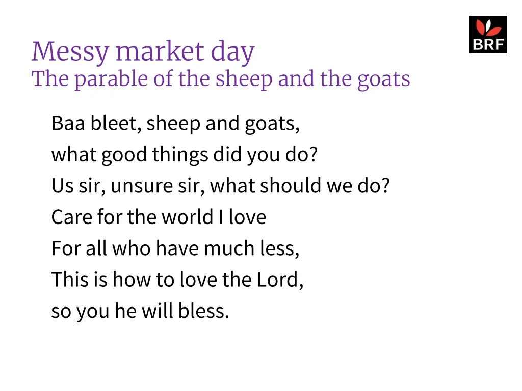 messy market day the parable of the sheep 2