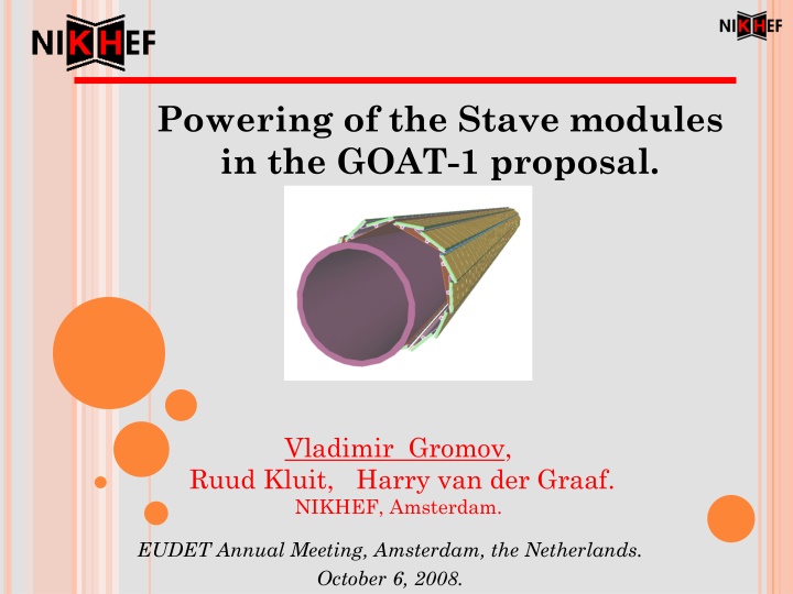 powering of the stave modules in the goat