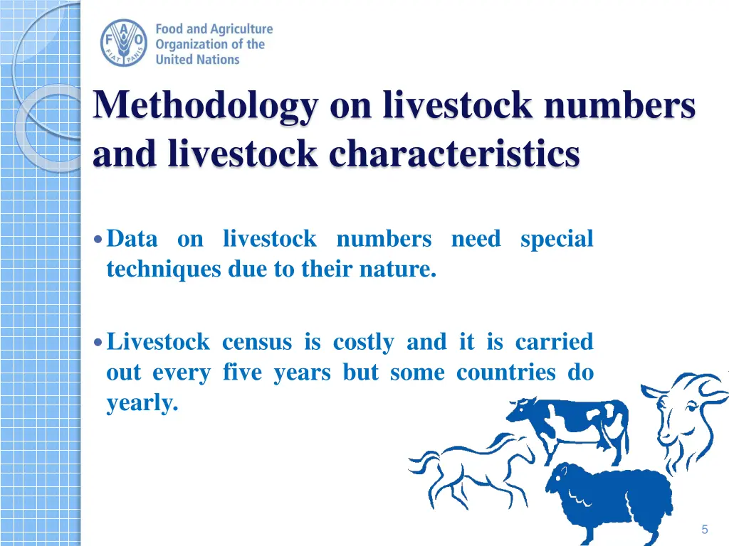 methodology on livestock numbers and livestock