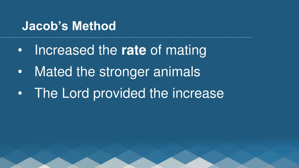 jacob s method