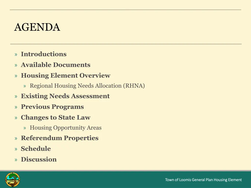 agenda