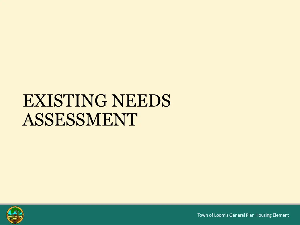 existing needs assessment