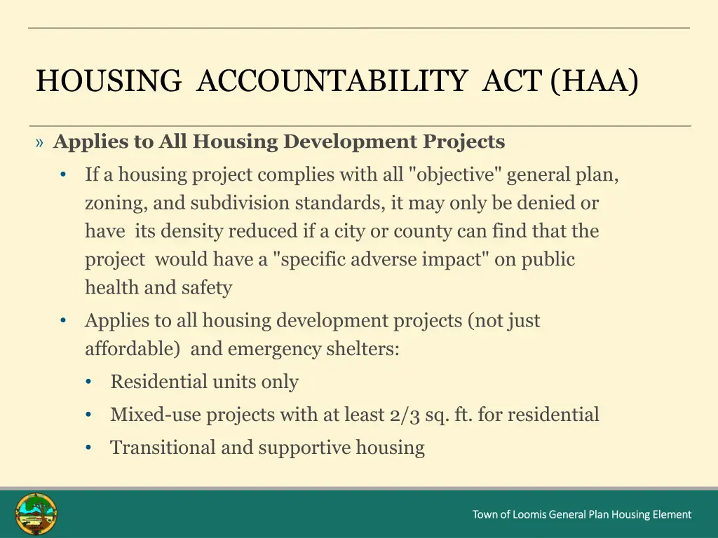 housing accountability act haa