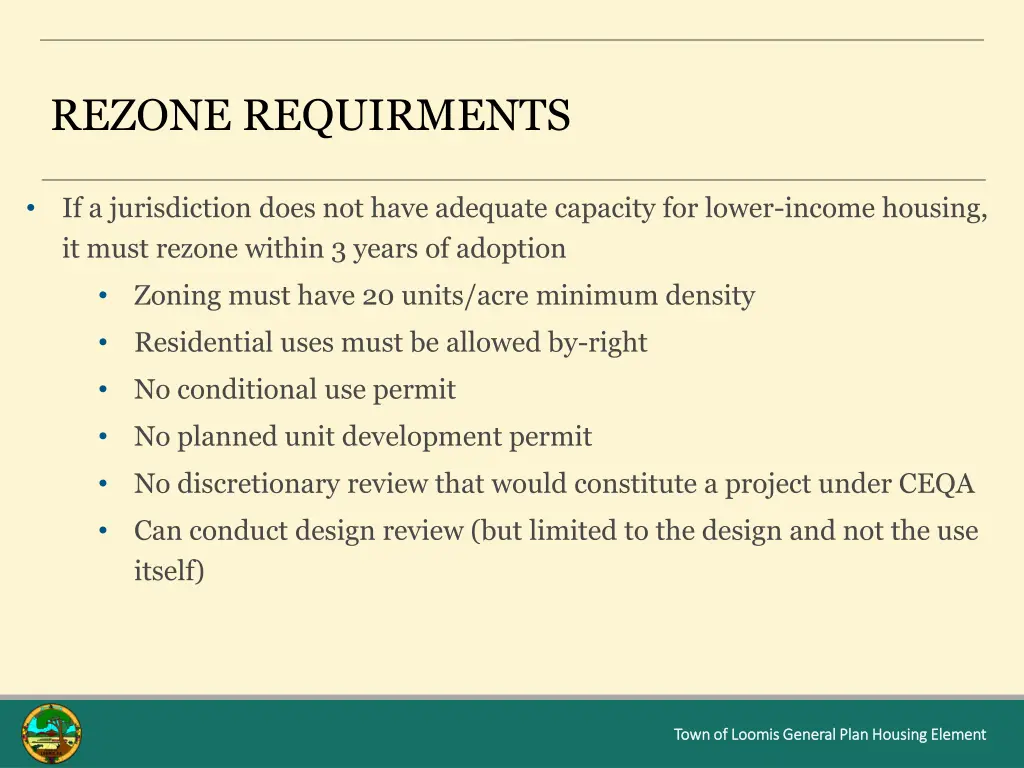 rezone requirments