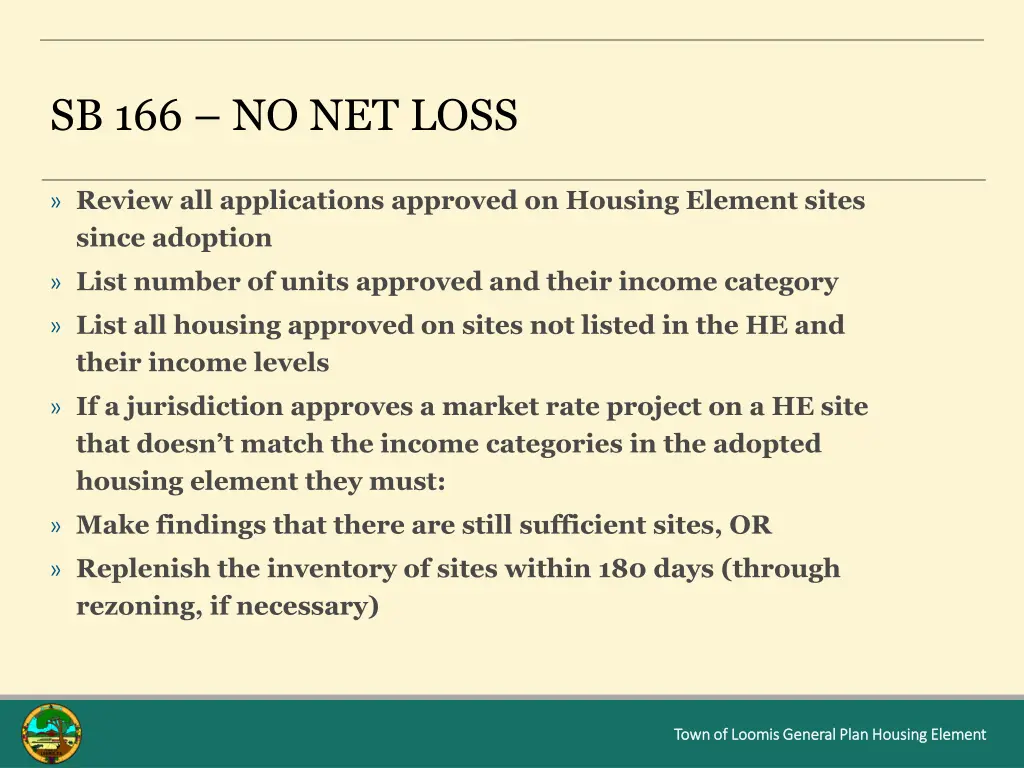 sb 166 no net loss