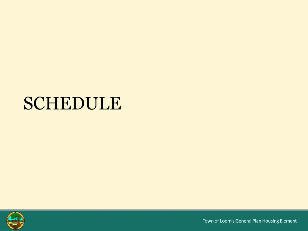 schedule