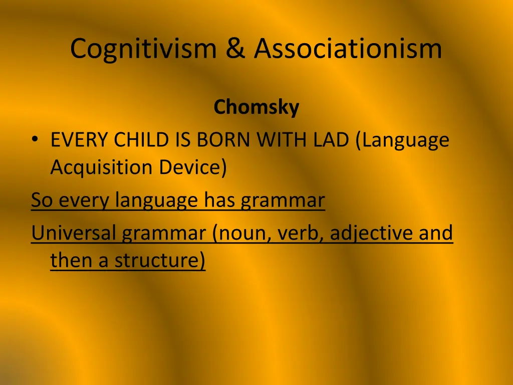 cognitivism associationism