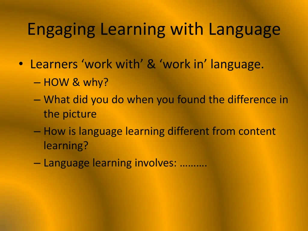 engaging learning with language