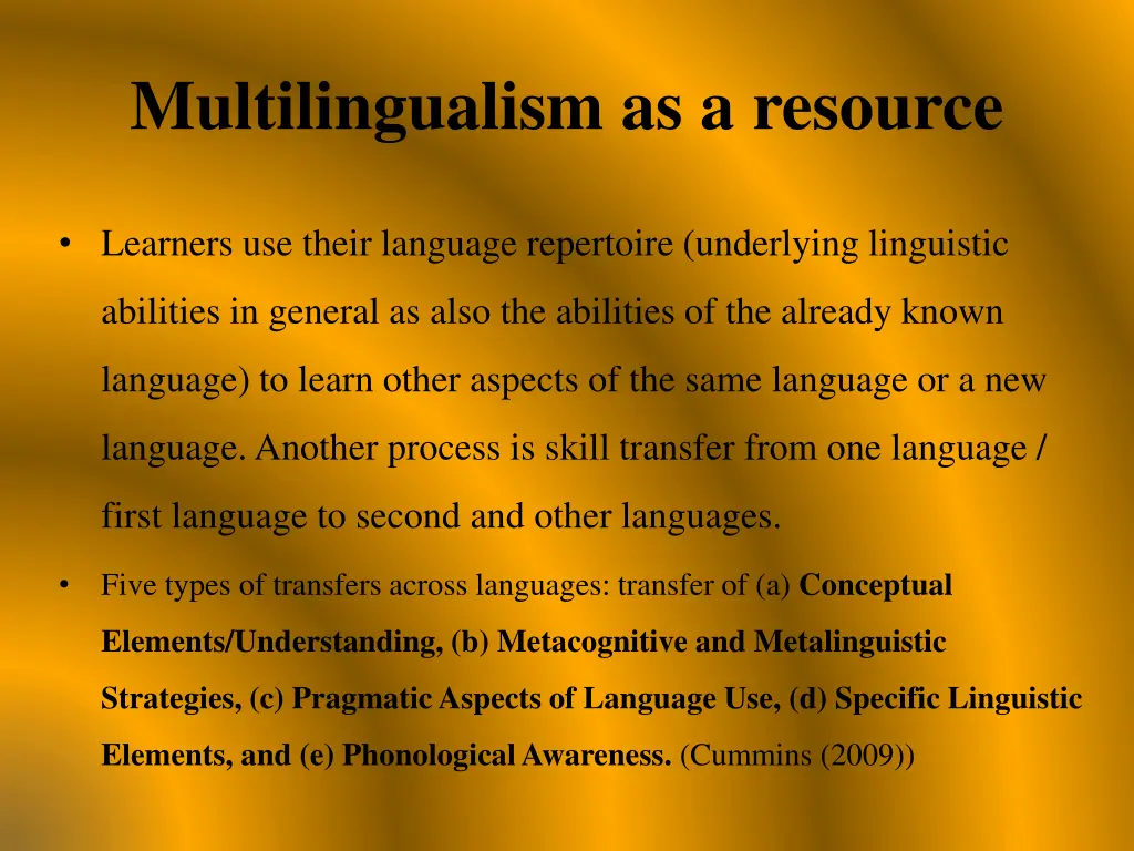 multilingualism as a resource