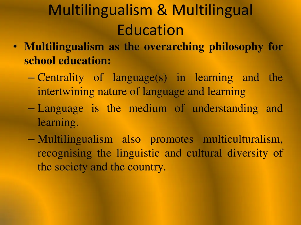 multilingualism multilingual education