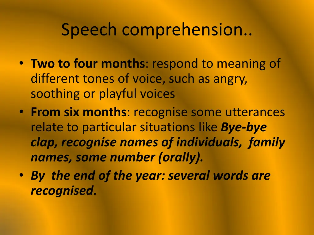 speech comprehension