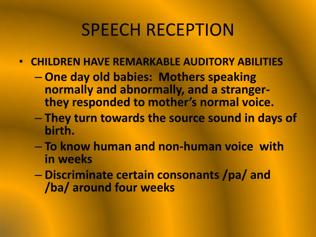 speech reception