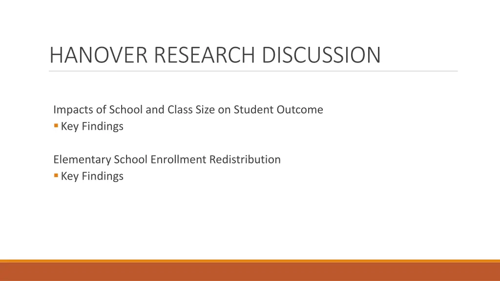 hanover research discussion