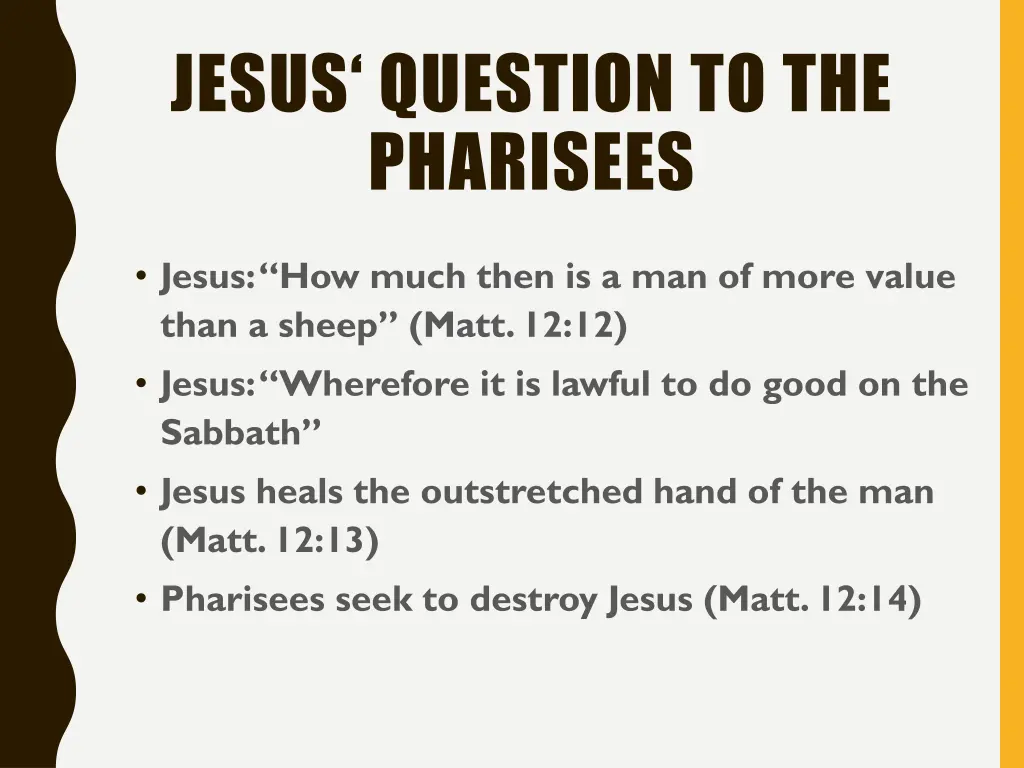 jesus question to the pharisees 1