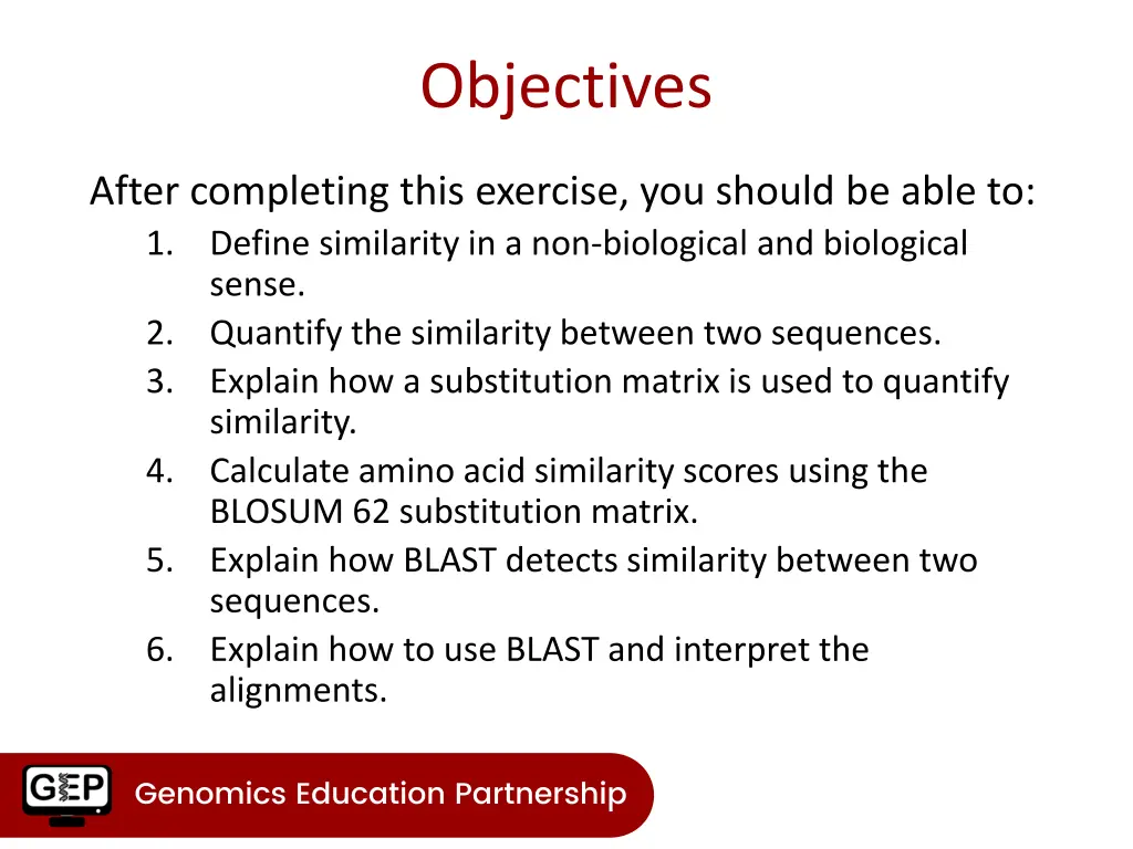objectives
